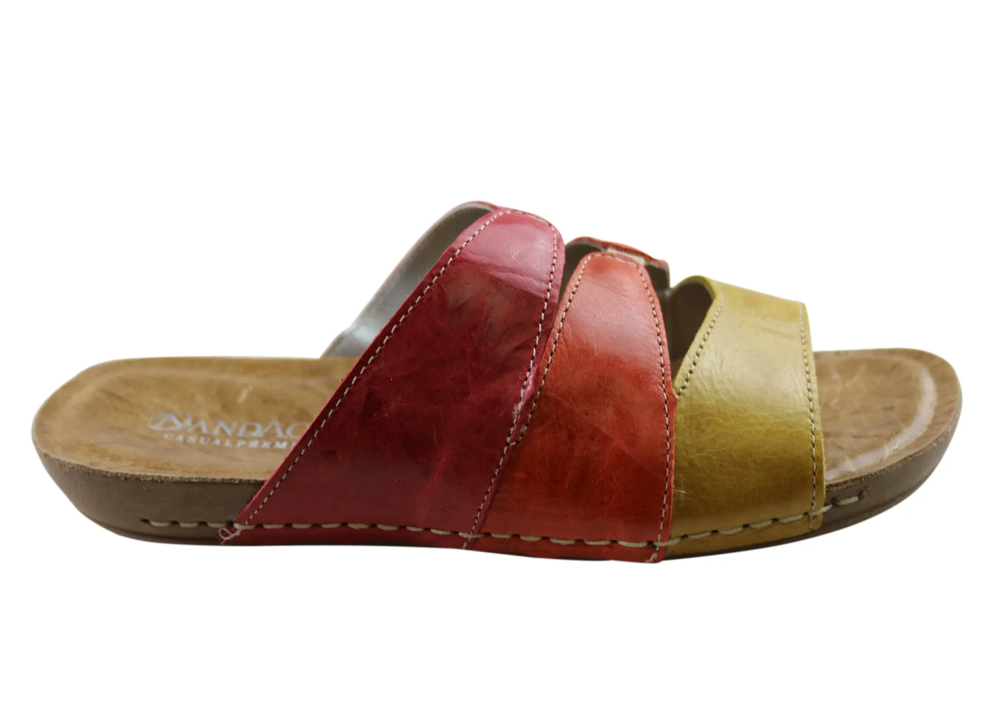 Andacco Gaia Womens Brazilian Comfortable Leather Slides Sandals Outdoor Comfort Shoes