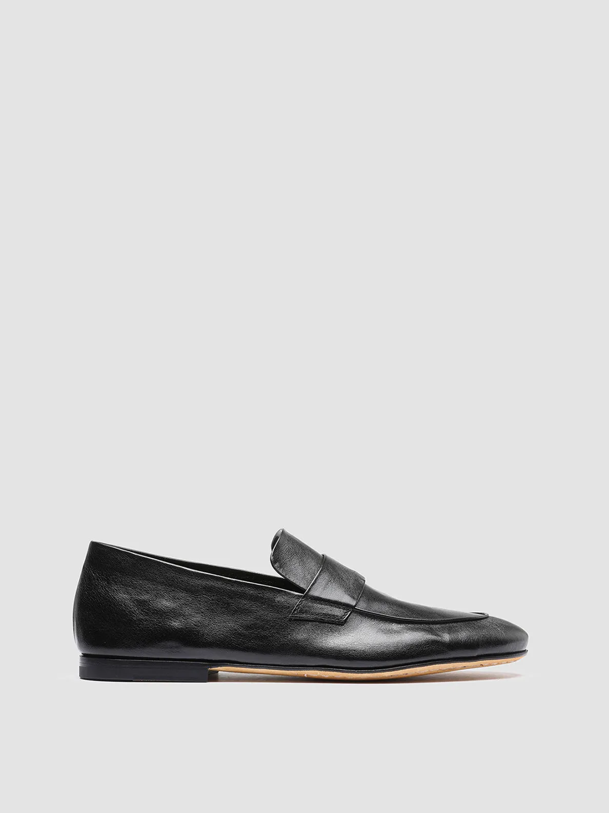 Blossom Jog Tropical Feel AIRTO 001 - Black Leather Penny Loafers