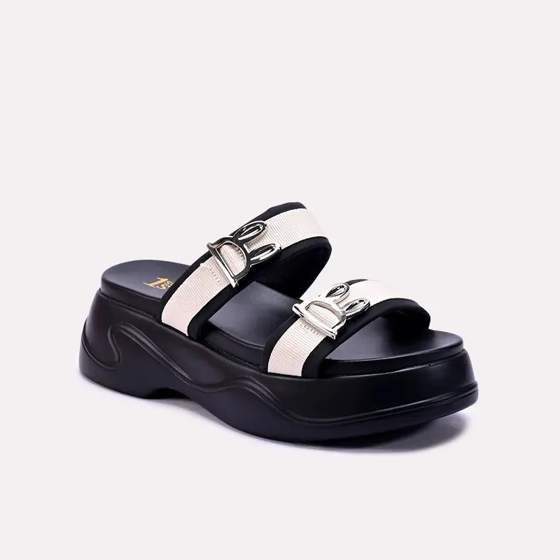 evening run Comfort Walk Adele Black Chunky Casual Slippers 0412697