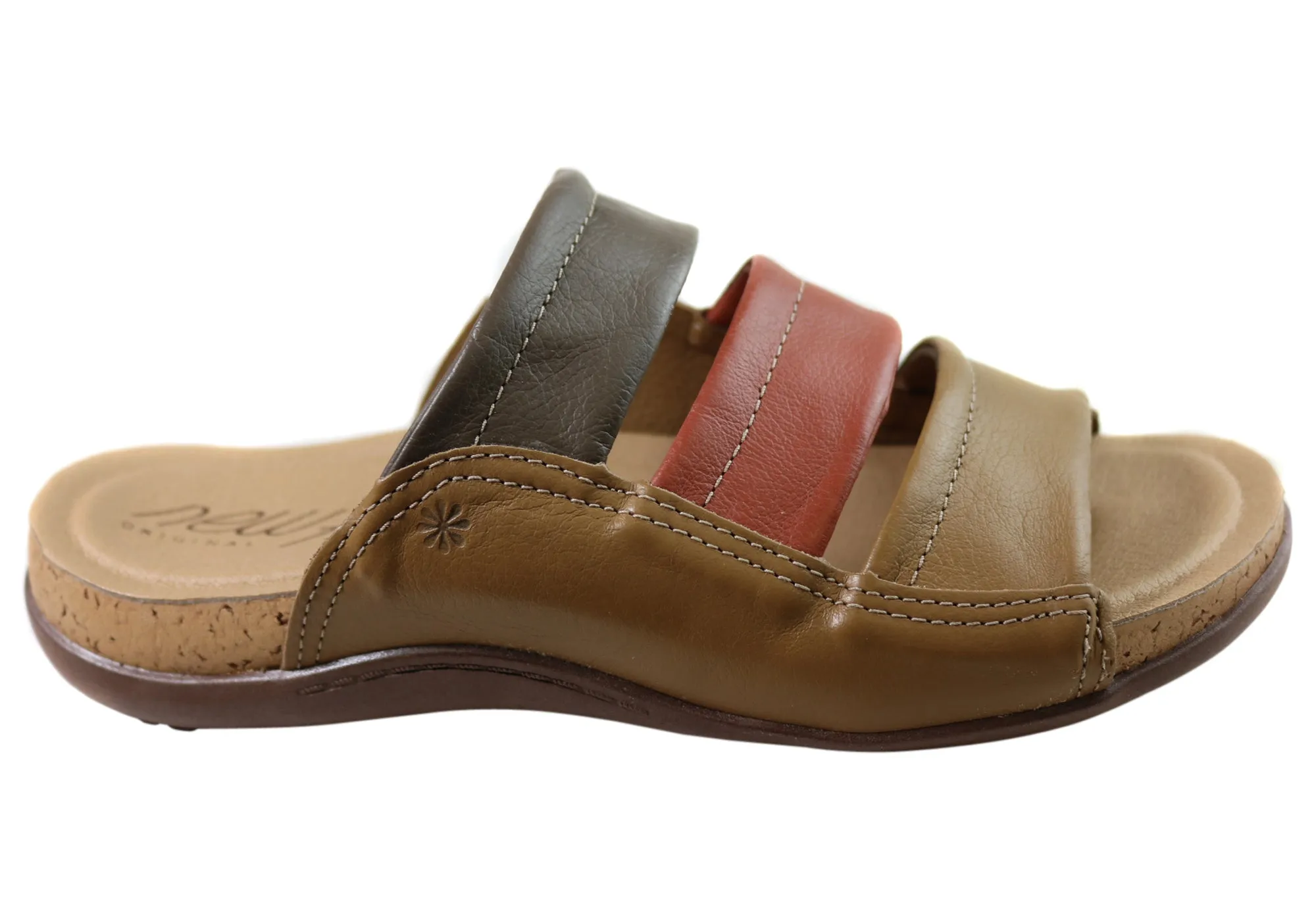 New Face Serenity Womens Comfort Leather Slides Sandals Made In Brazil Sandal Add Ons Summer Flip-flops