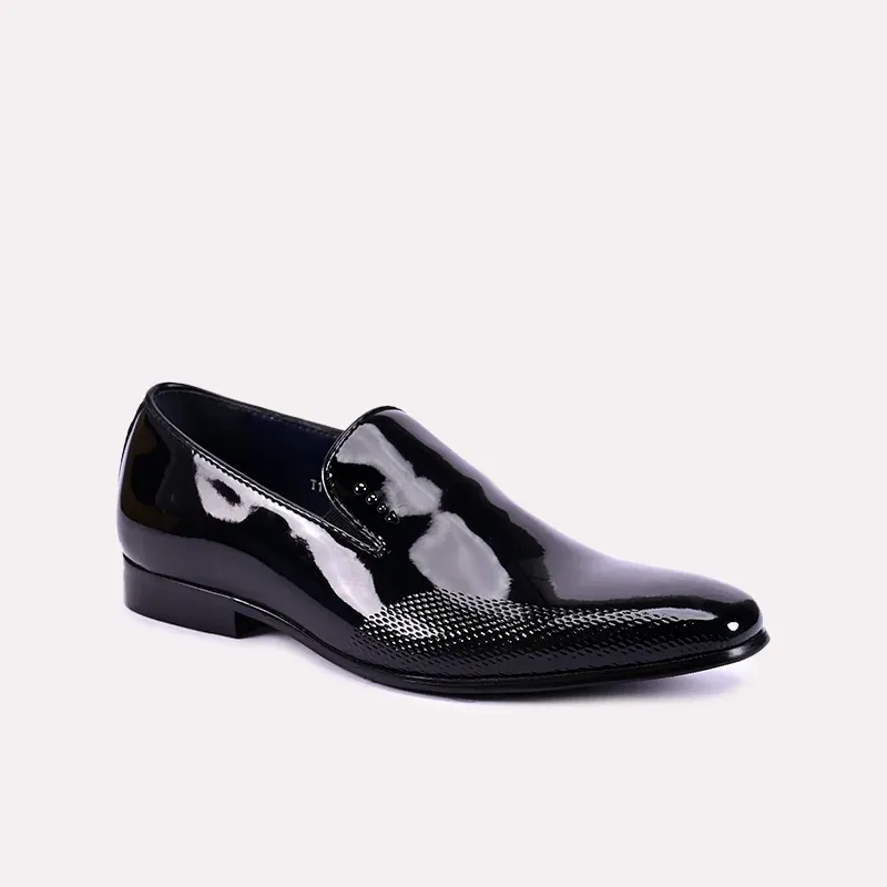 Nomad Black Glossy Dress Shoes 0111046 Summer Flow Minimal Style