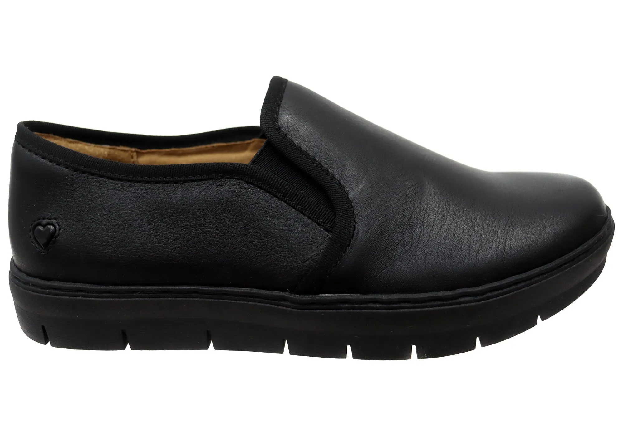 Nurse Mates Adela Womens Comfortable Slip On Leather Shoes Feather Light Cold Weather