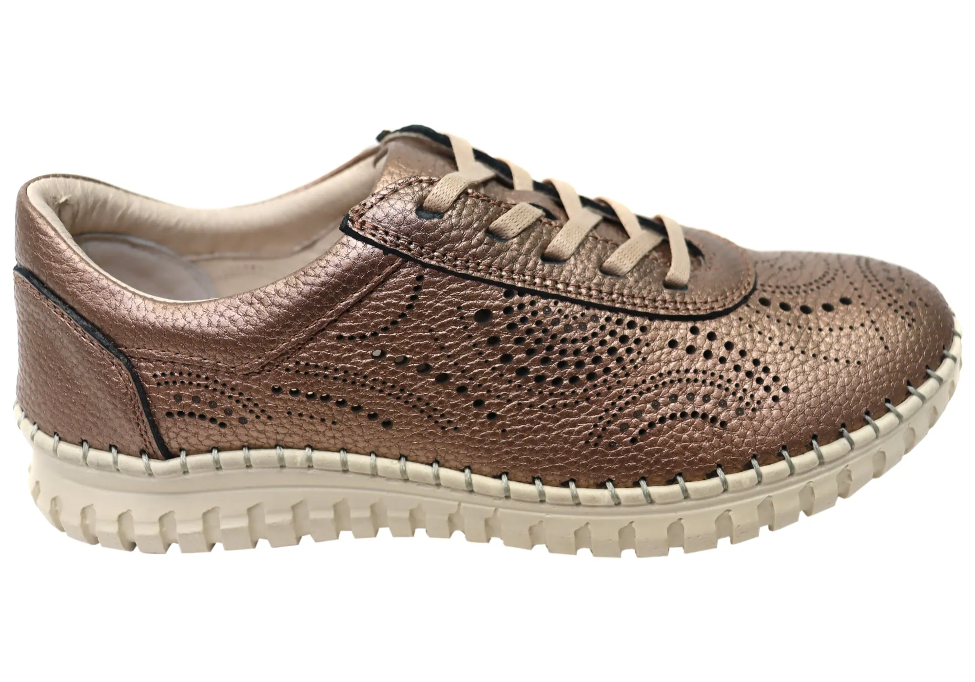 Orizonte Hazel Womens European Comfortable Leather Lace Up Shoes Fight Mode