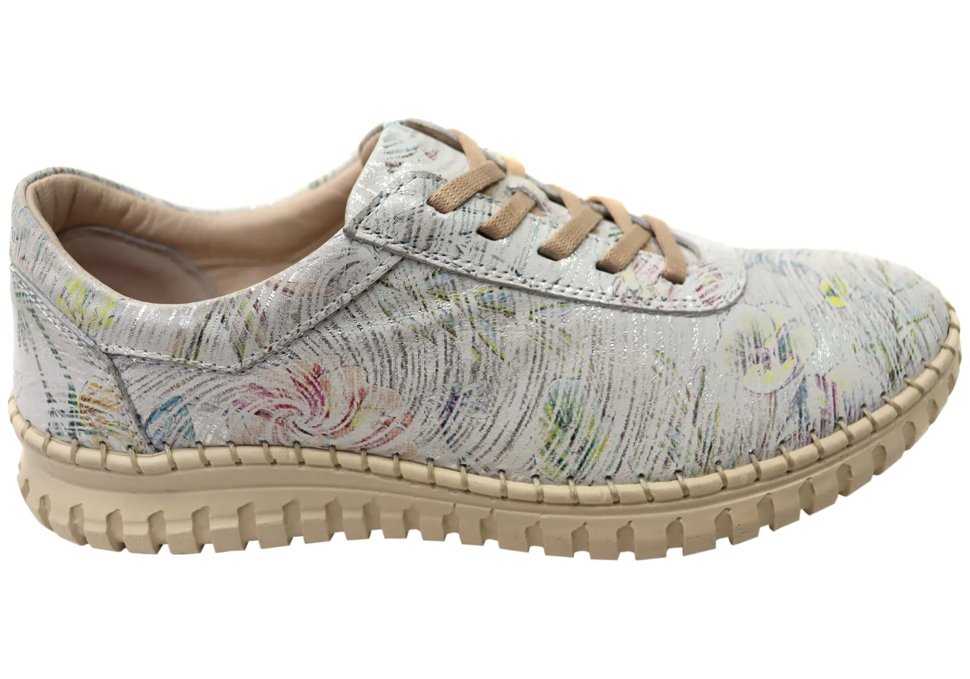 Mind Ease Orizonte Hazel Womens European Comfortable Leather Lace Up Shoes