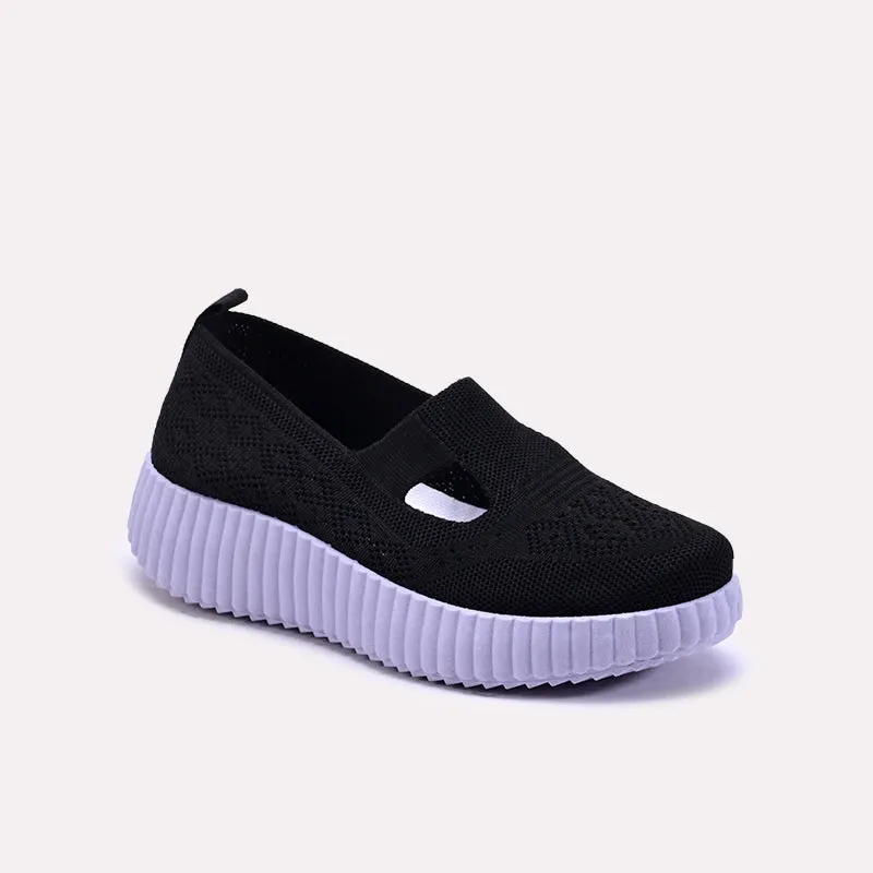 Grip Ready Stylish Option Vela Black Platform Slip On Sneakers 0440753