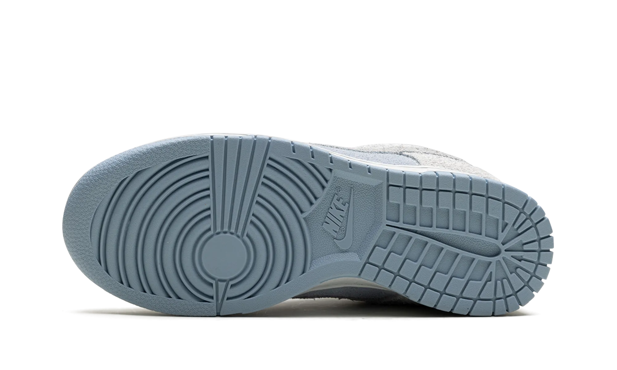 Soft White DUNK LOW WMNS "Suede - Photon Dust / Light Armory Blue"
