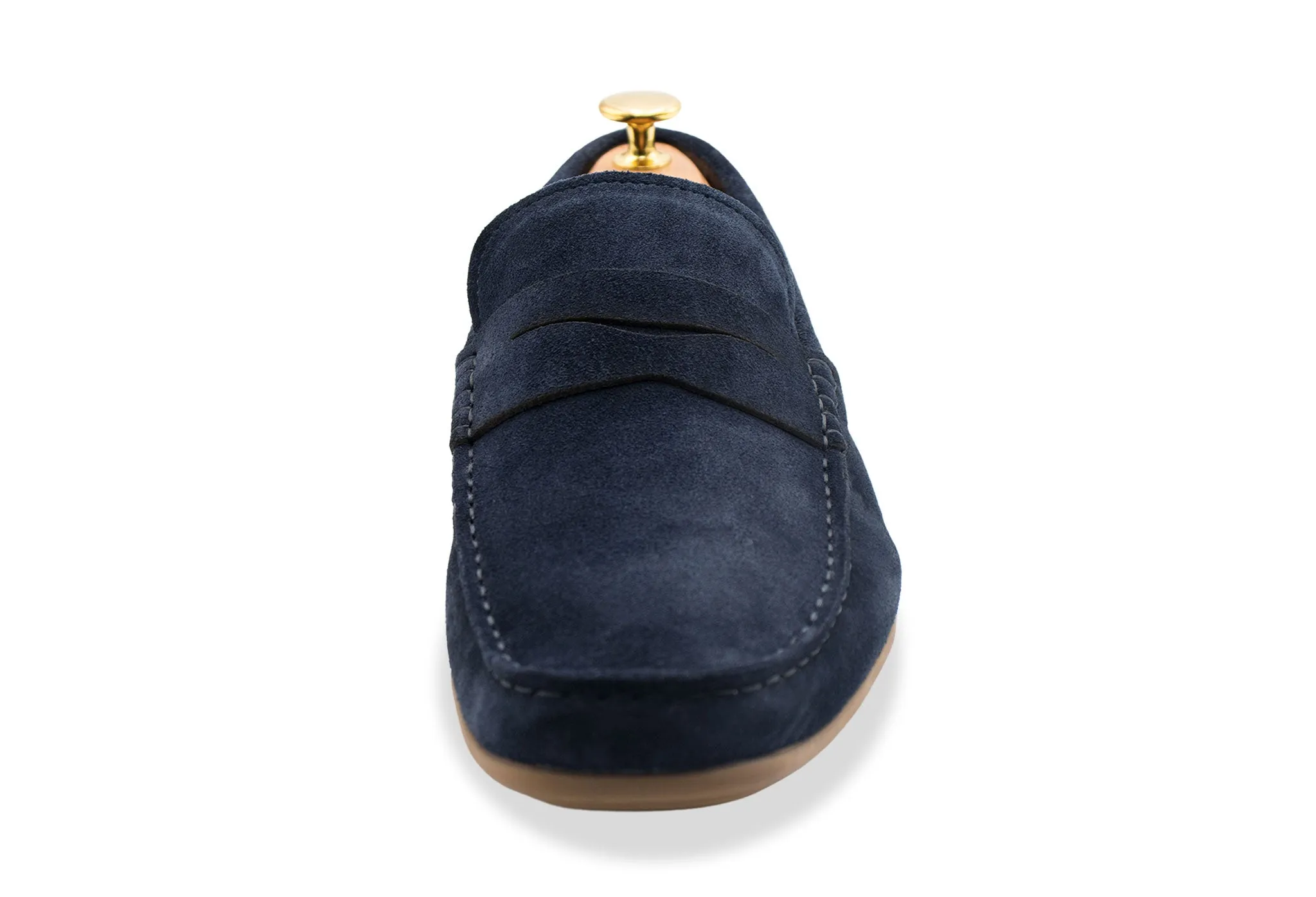 Gym Life Durable Build Minimalist Fans Gregores Navy Suede Penny Moccasins