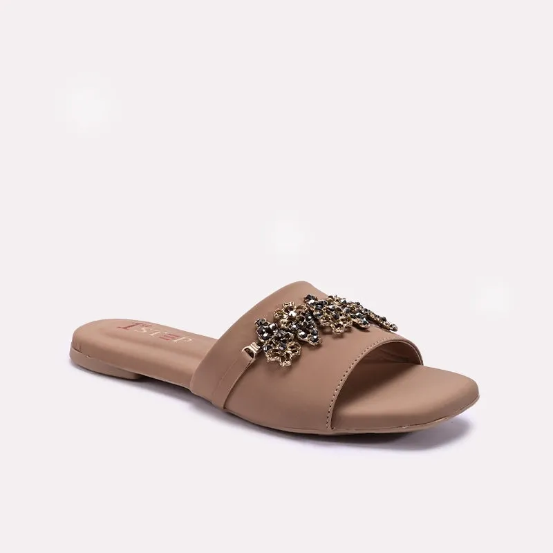 Knitted Warm Womens Fawn Casual Flat Slippers 0412948