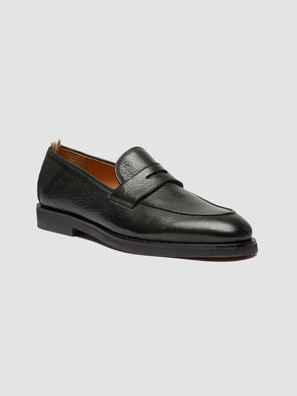 OPERA FLEXI 101 - Black Leather Penny Loafers Practical Design