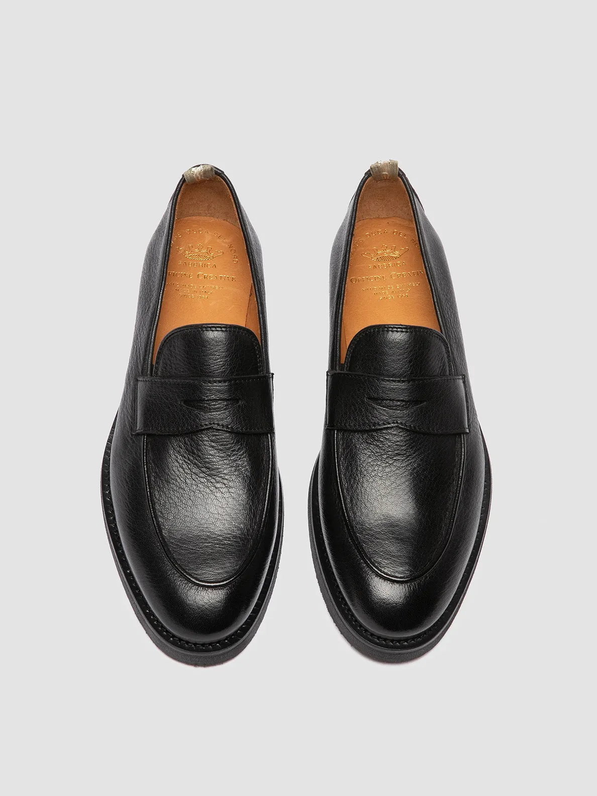 OPERA FLEXI 101 - Black Leather Penny Loafers Dirt Hike Prairie Run