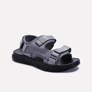 Classic Design Gray Velcro Strap Sandals 0141182