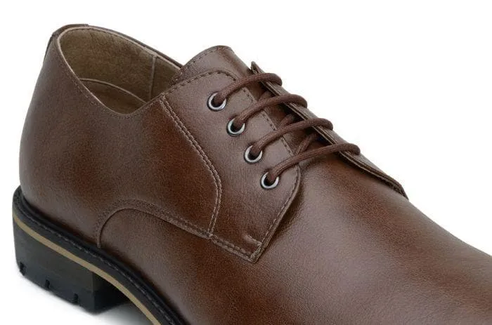 'David' men's derby shoe  by Ahimsa - cognac Sky View Waterproof Standing All