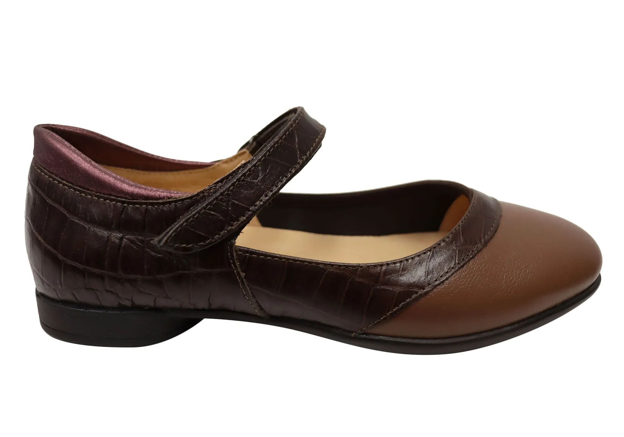 Japan Neat Opananken Mindy Womens Comfortable Brazilian Leather Mary Jane Shoes