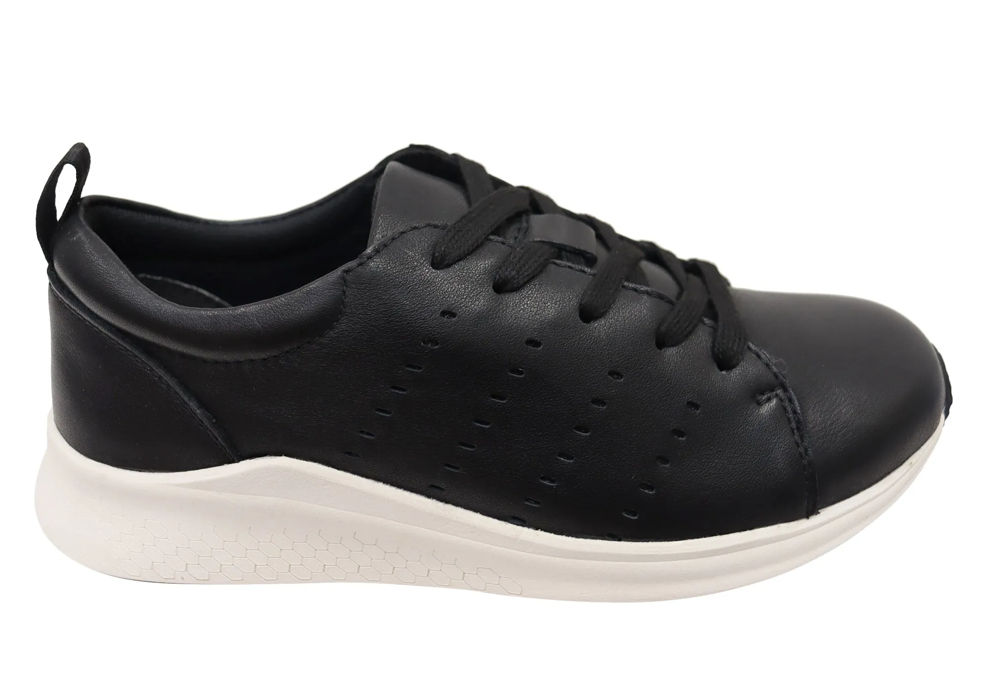 Scholl Orthaheel Keeley Womens Leather Comfort Supportive Active Shoes Wool Warm