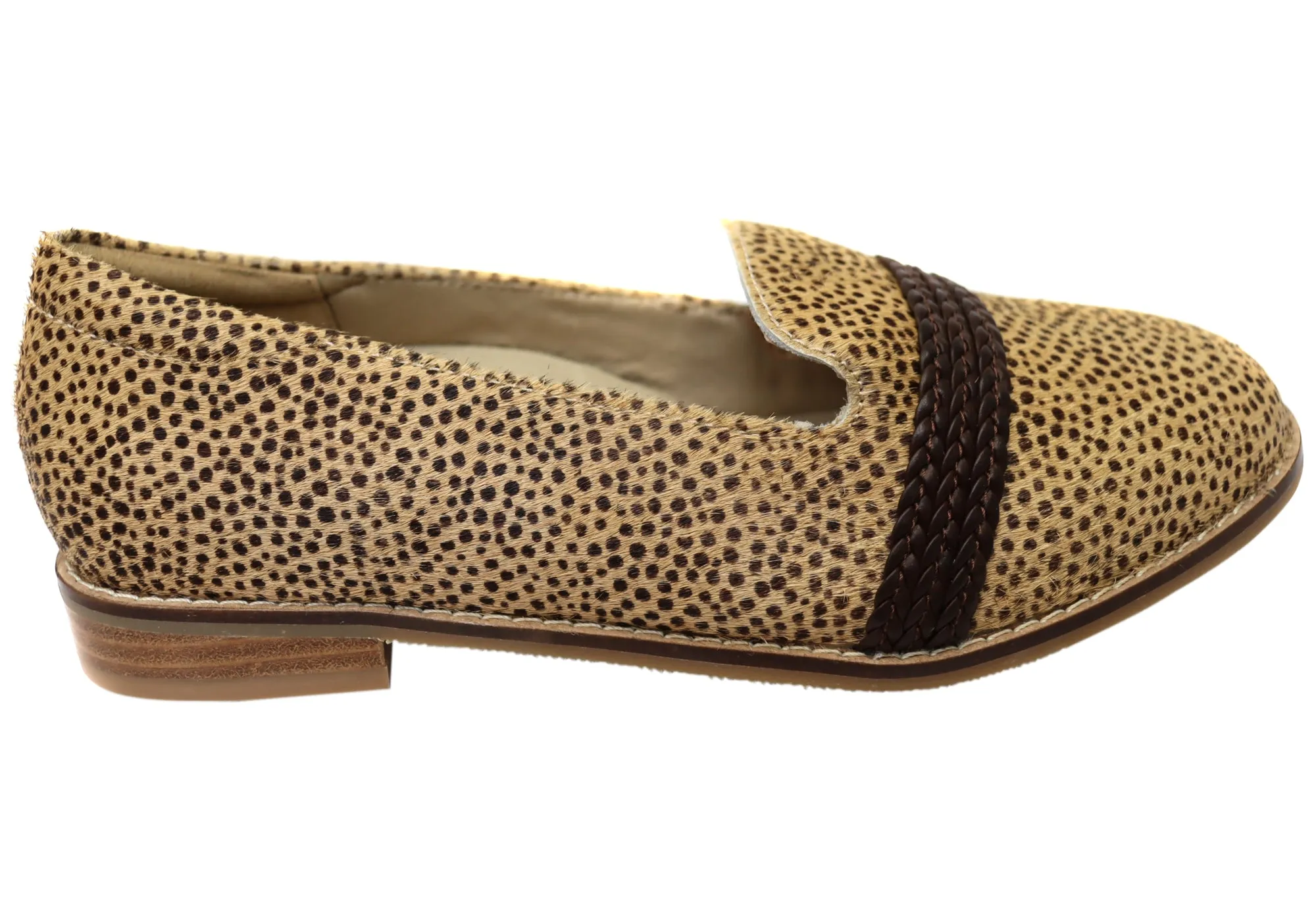 Scholl Orthaheel Tribe Loafer Womens Supportive Leather Comfort Shoes Stable Step Sky Light