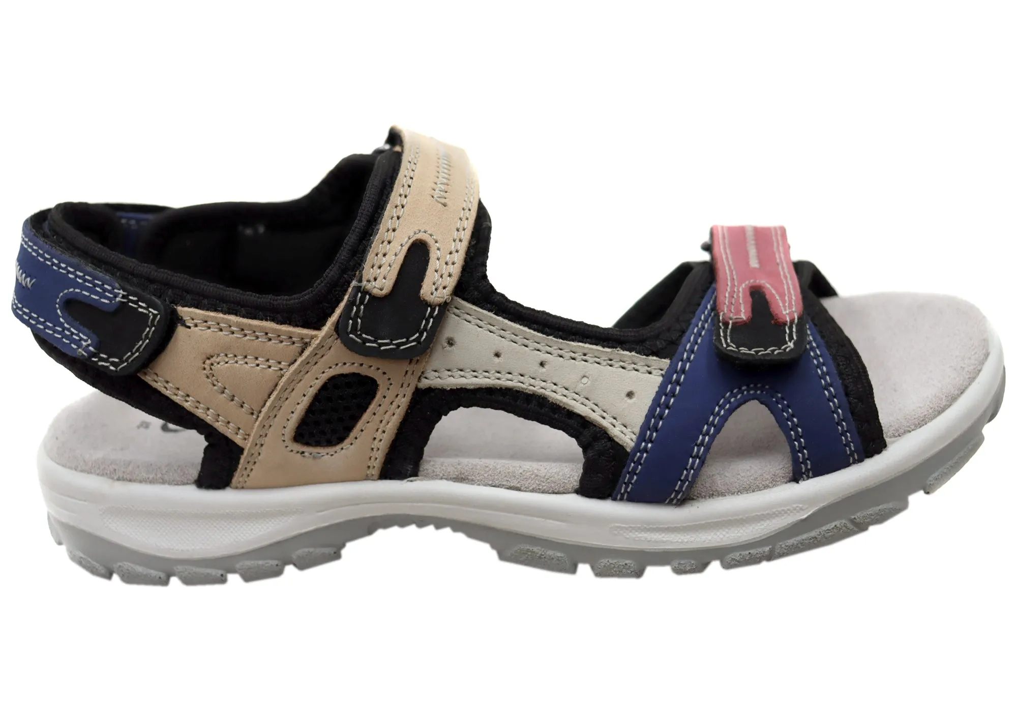 Cabello Comfort Trek Womens Leather Adjustable Strap Sandals Urban Utility Adjustable Walking Shoes