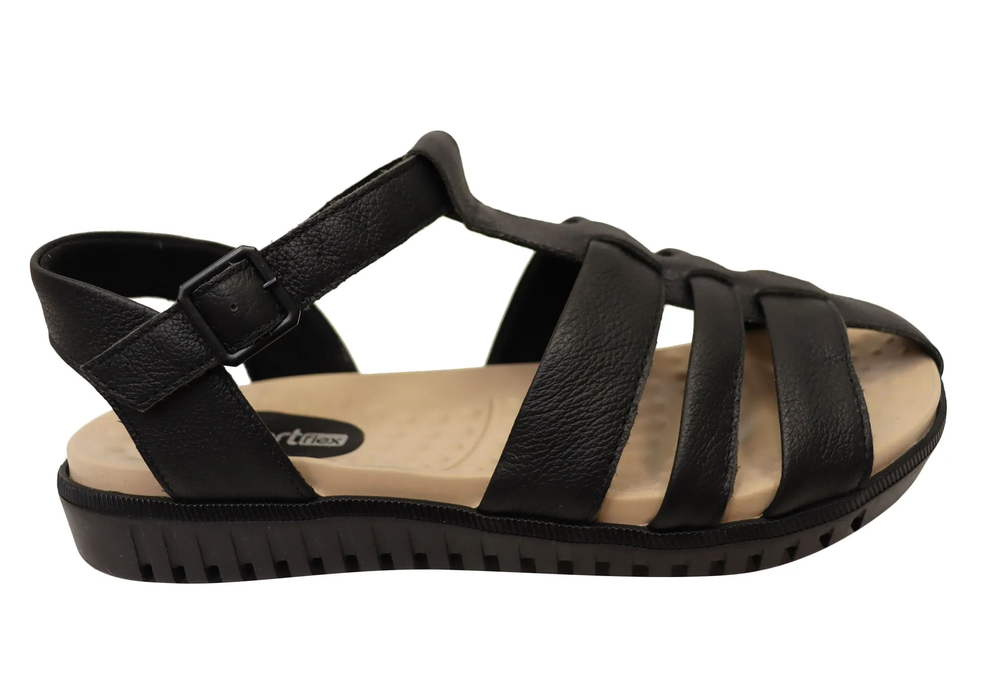 Comfortable fit Comfortflex Kelly Womens Comfortable Leather Sandals Made In Brazil