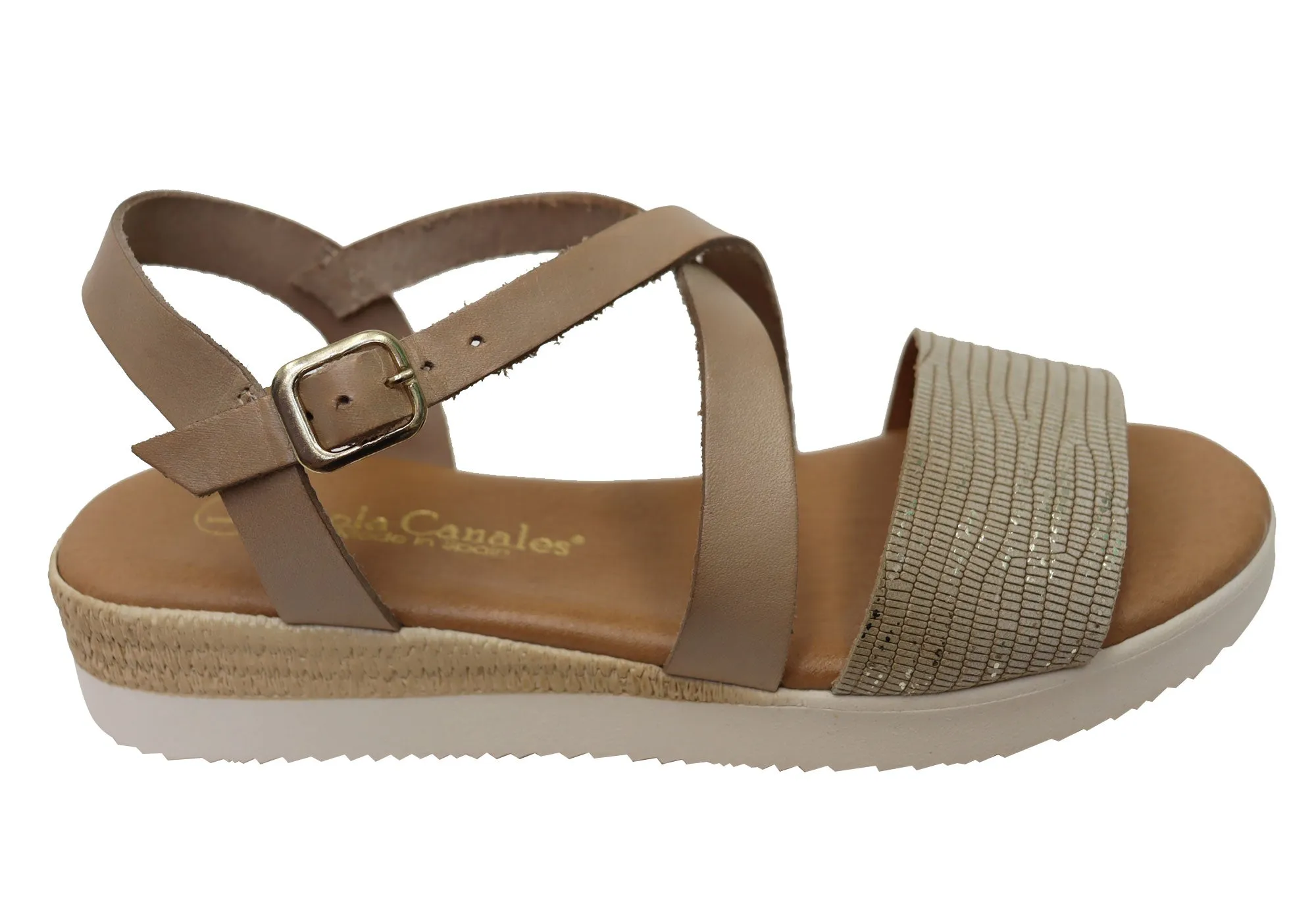 Lola Canales Cambridge Womens Comfort Leather Sandals Made In Spain fashionable footwear All-Day Sandals