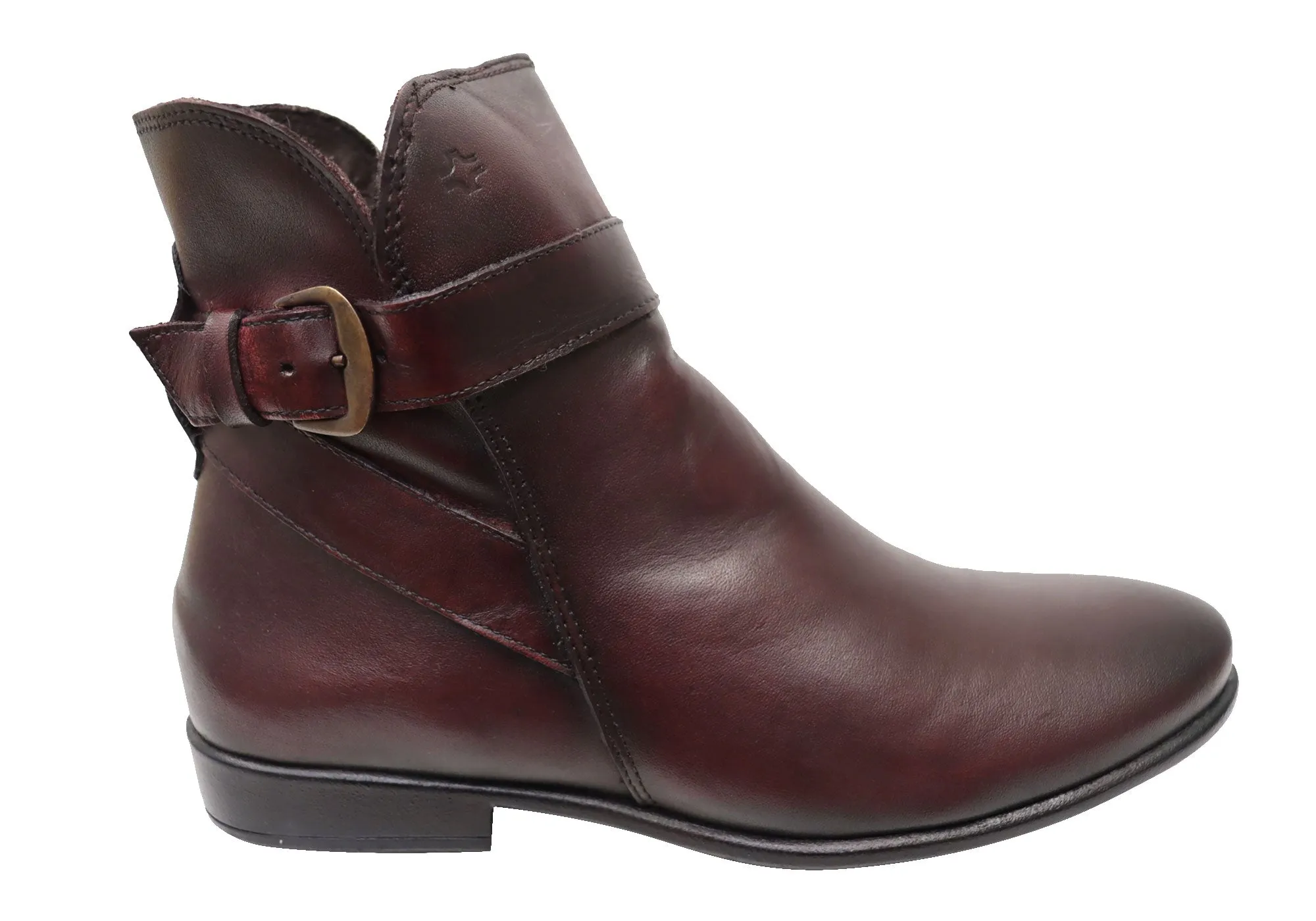 Cushioned Step Winter Walker Perlatto Penny Womens Comfortable Leather Ankle Boots Made In Brazil