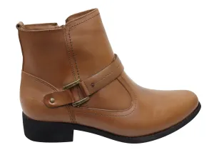 ergonomic Via Paula Lotus Womens Comfortable Brazilian Leather Ankle Boots