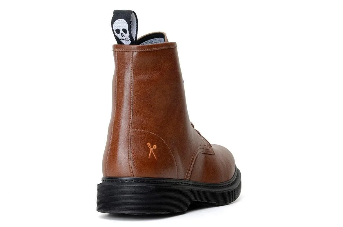 Puddle Safe Daily Rugged 'London 2' Vegan Lace-Up Boot by King55 - Cognac