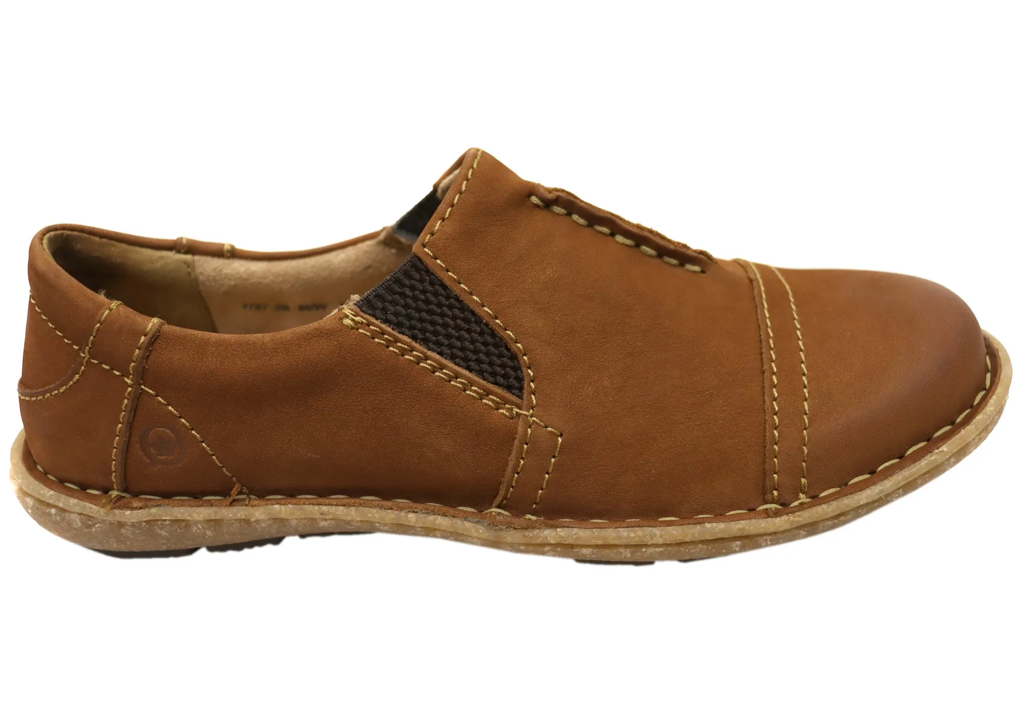 Molded Insole Athletic Born Nampa Womens Comfortable Leather Slip On Shoes