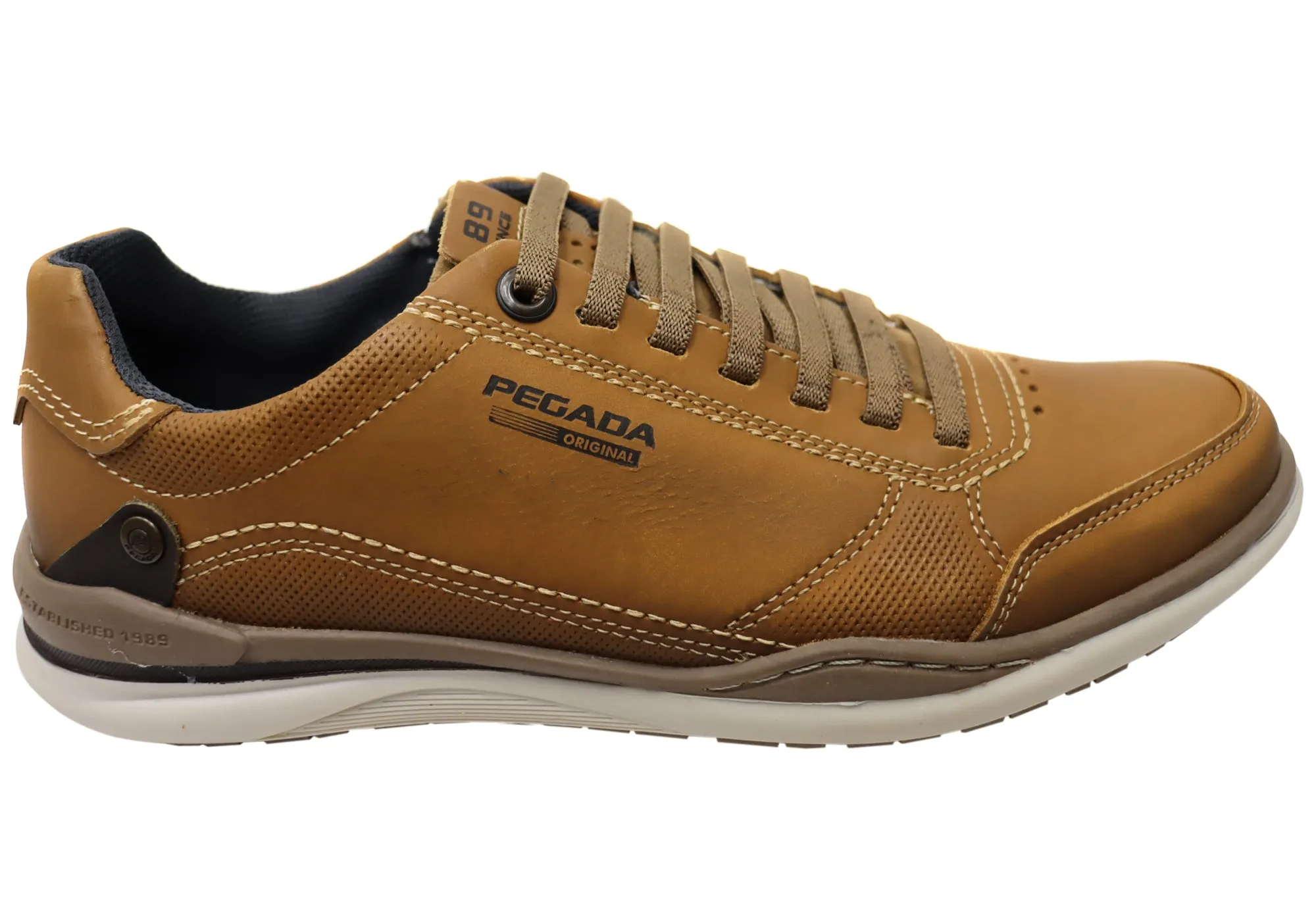 Toe Space Pegada Advence Mens Leather Slip On Casual Shoes Made In Brazil