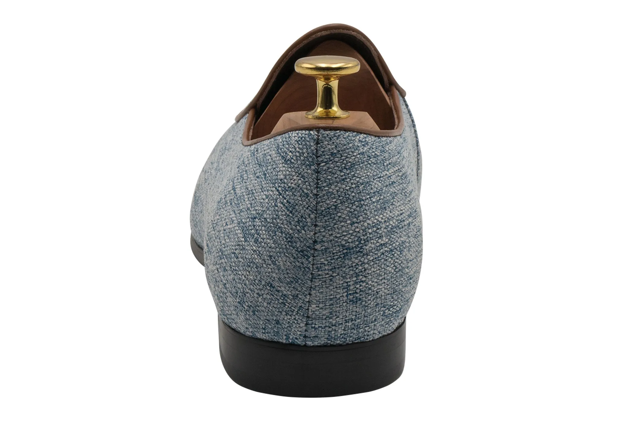 Rafael Blue Tassel Belgian Loafer Timeless Fit Stretch Fabric Active People
