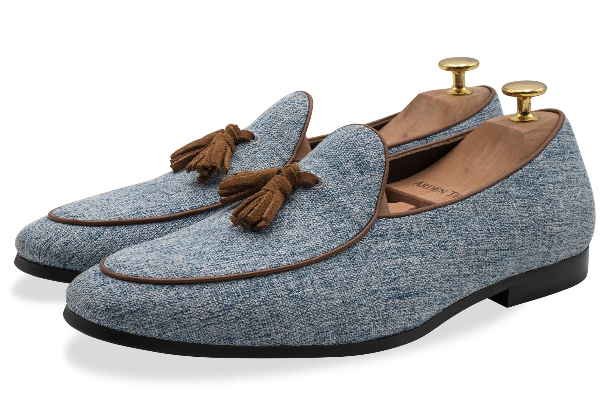 Celebrity Vibe Young Mood Rafael Blue Tassel Belgian Loafer