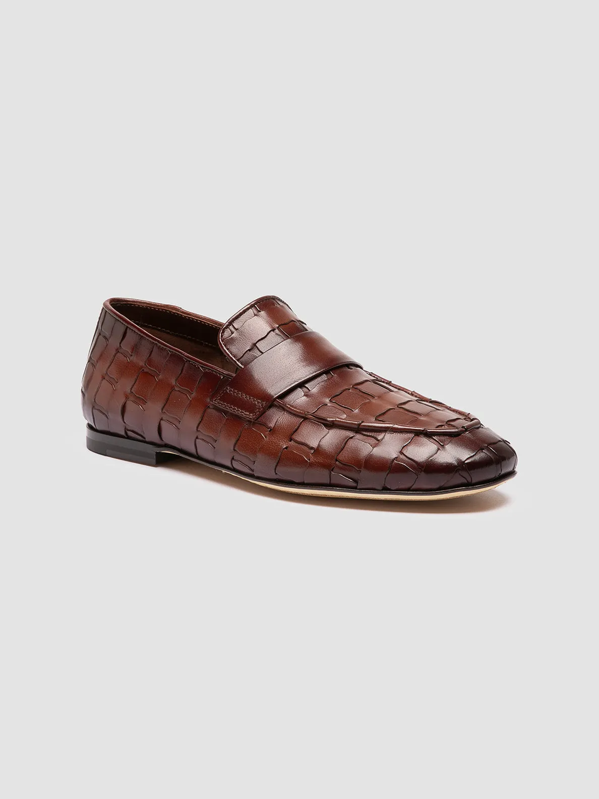 AIRTO 015 - Brown Leather Loafers Smart Edge Pull on