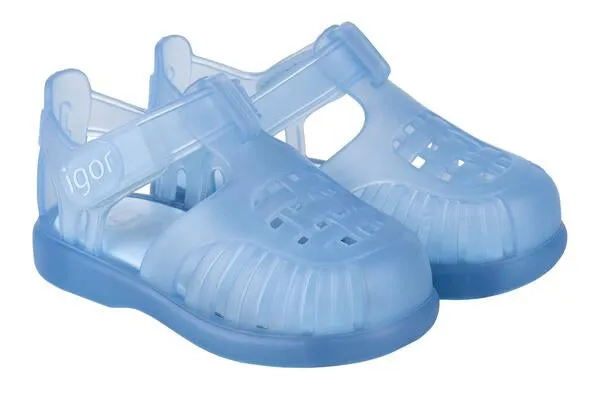 T Strap Party Pop Igor Boy's and Girl's Tobby V Sandals - Celeste