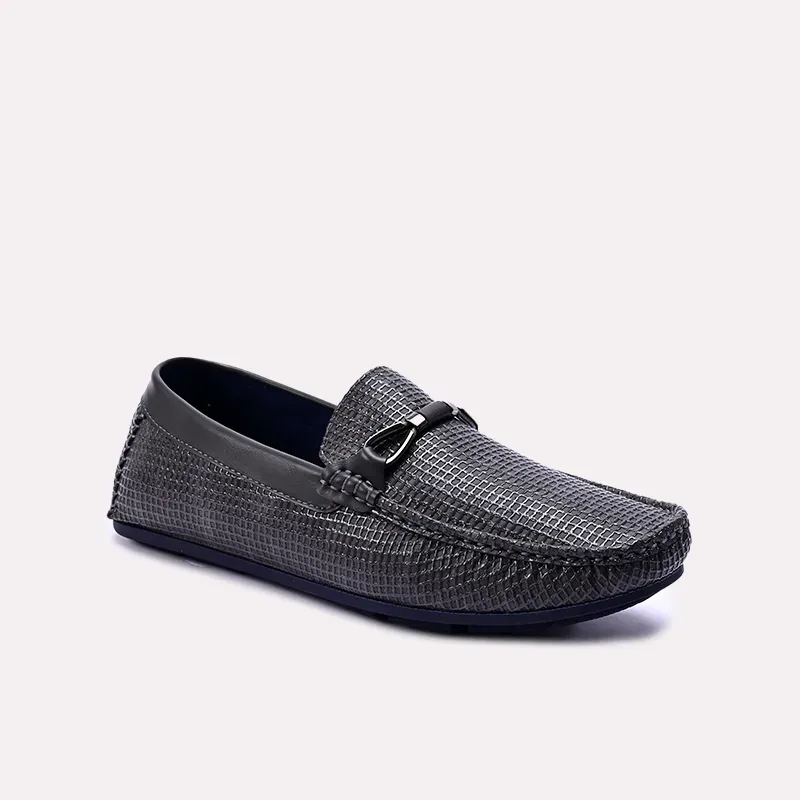 Auden Gray Textured Loafers 0130868 Tide Path subtle style