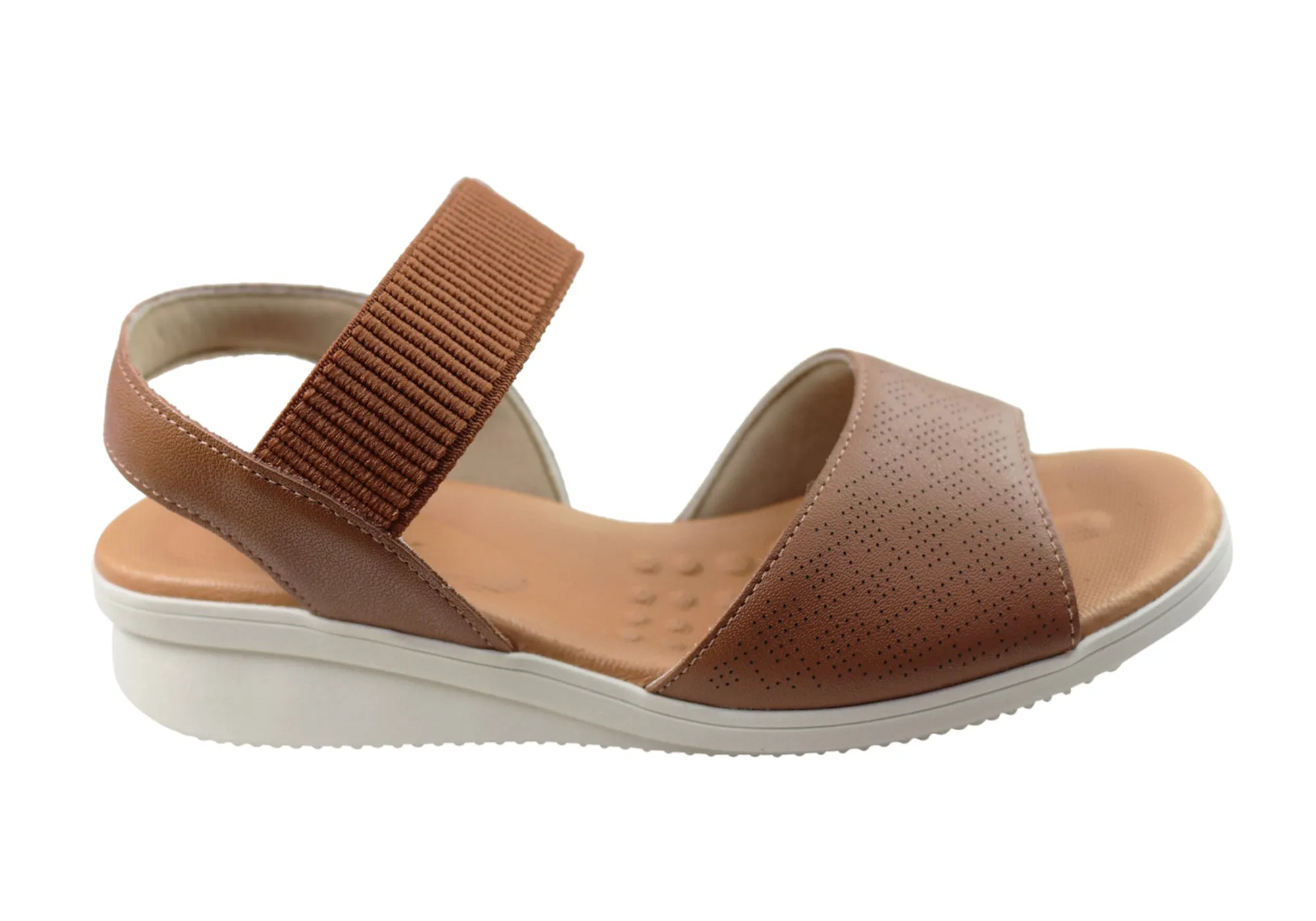 Light Breathable Adjustable Sole Usaflex Darling Womens Comfortable Leather Sandals Made In Brazil