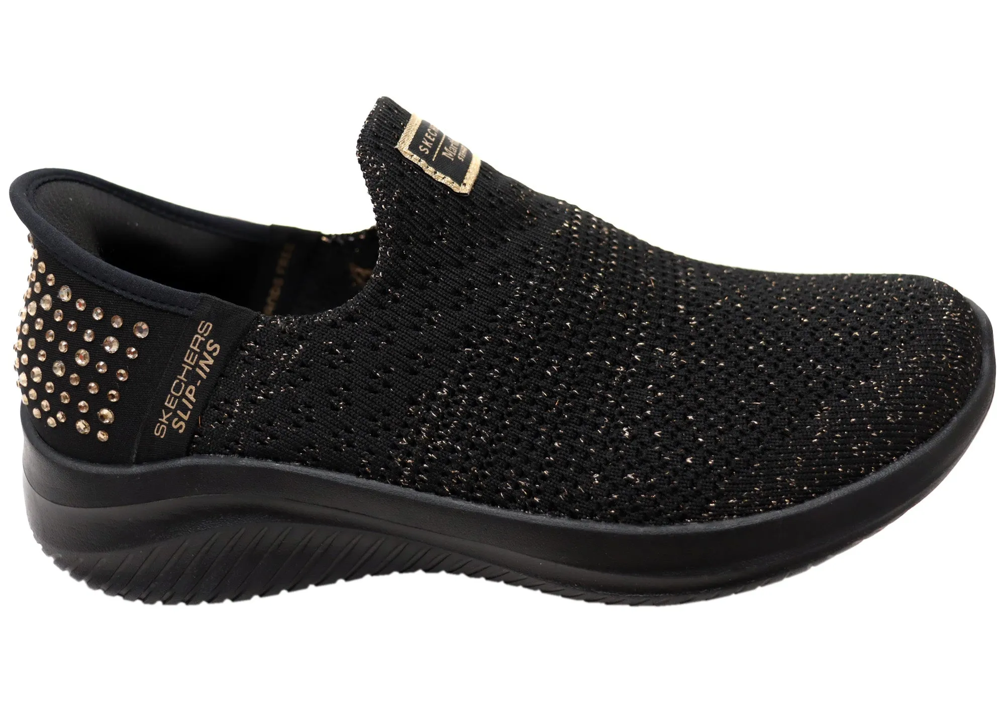 Skechers Womens Slip Ins x Martha Stewart Ultra flex Glam Life Shoes Leather Upper