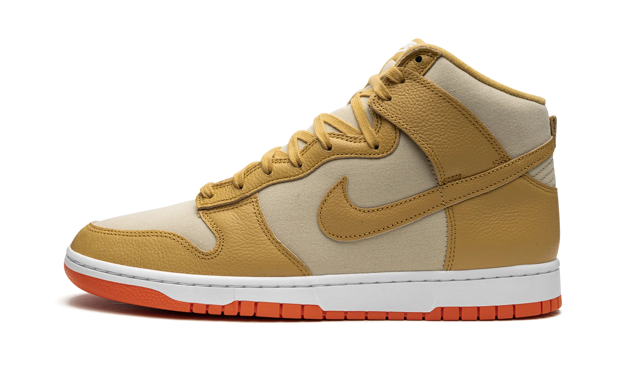Dunk High "Gold Canvas" Adjustable   fit Flat footbed