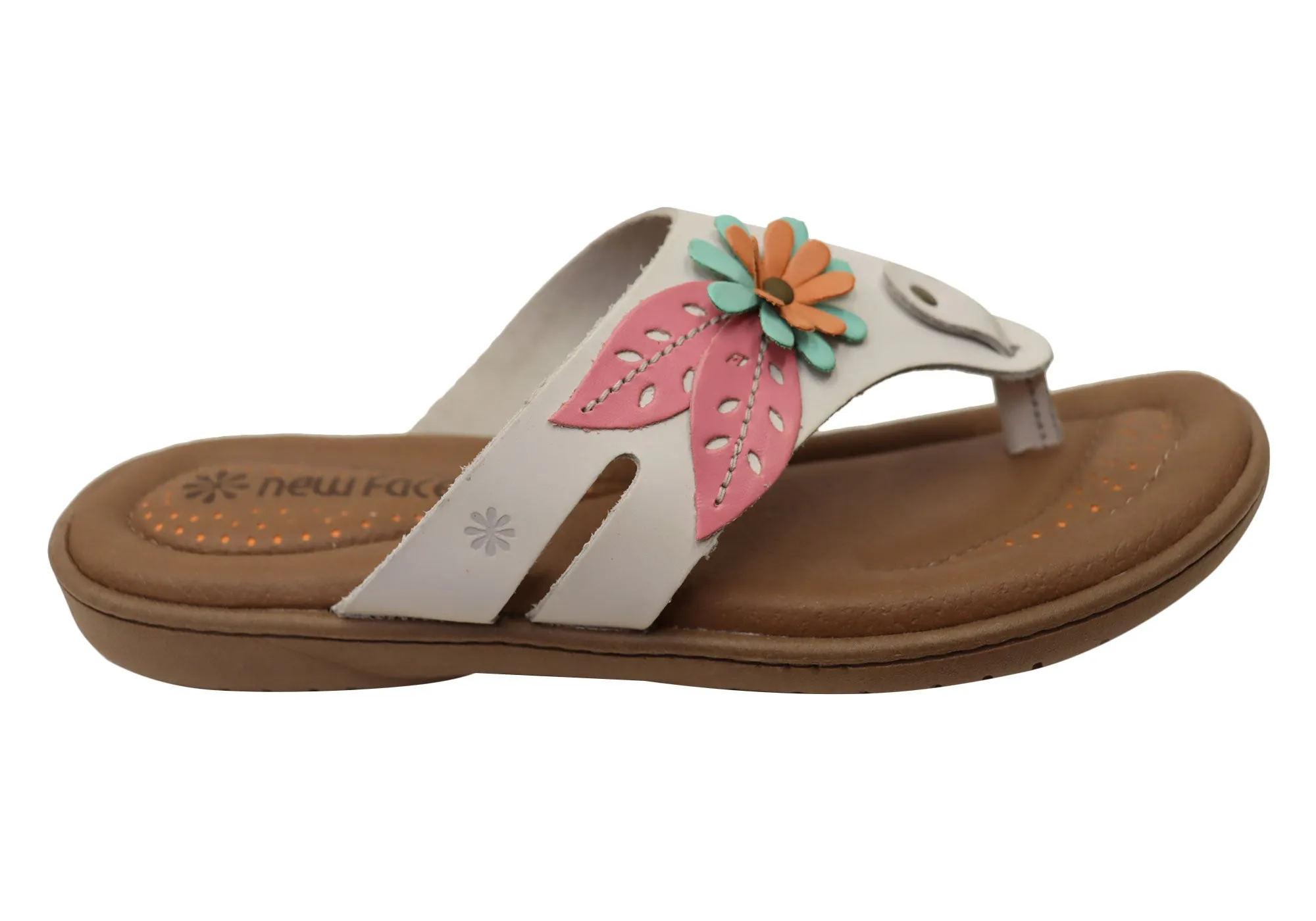 New Face Taylor Womens Comfort Leather Thongs Sandals Made In Brazil Breathable Shoes