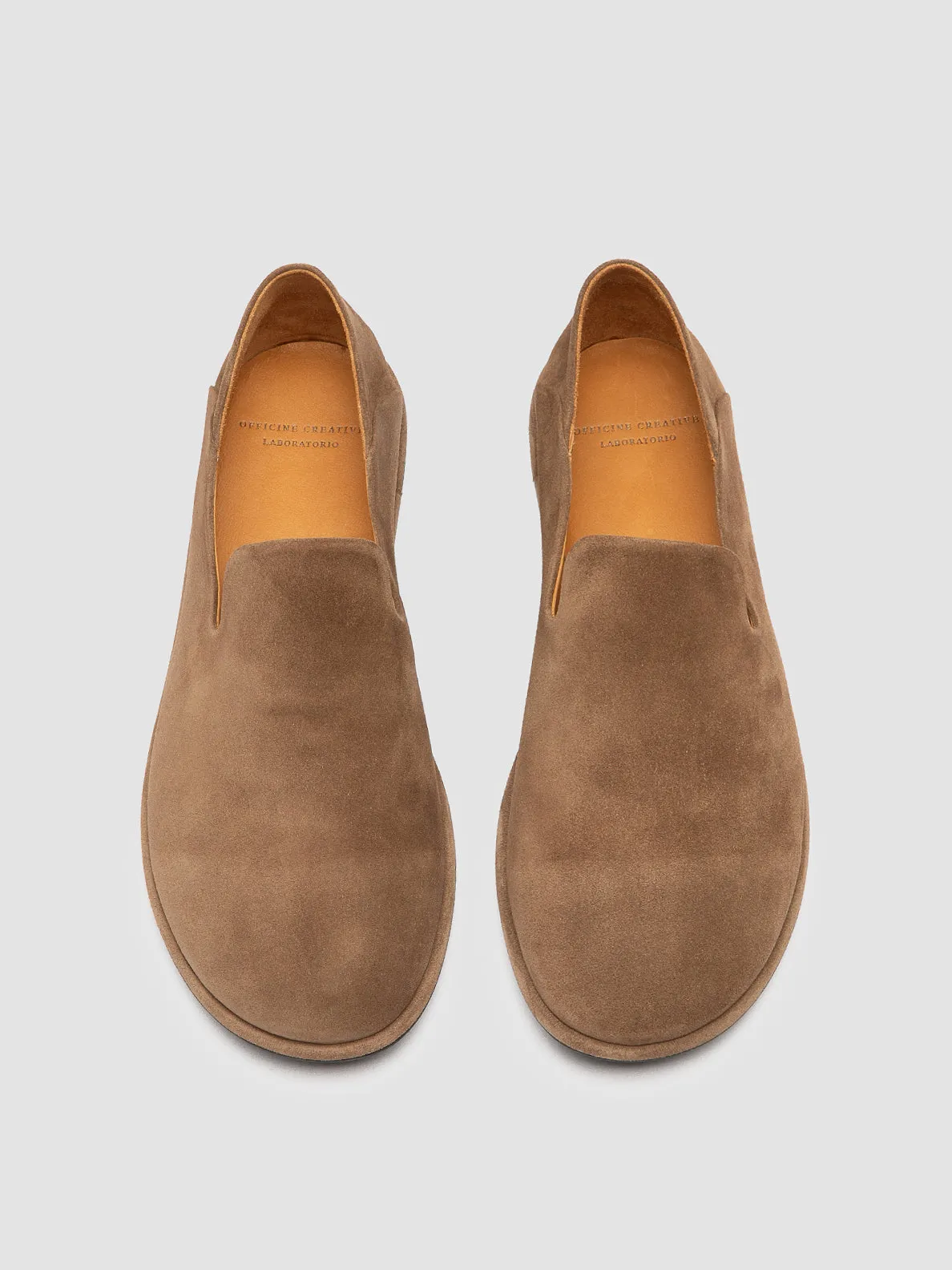 Running Comfort Look Walk MIENNE 001 - Taupe Suede Penny Loafers
