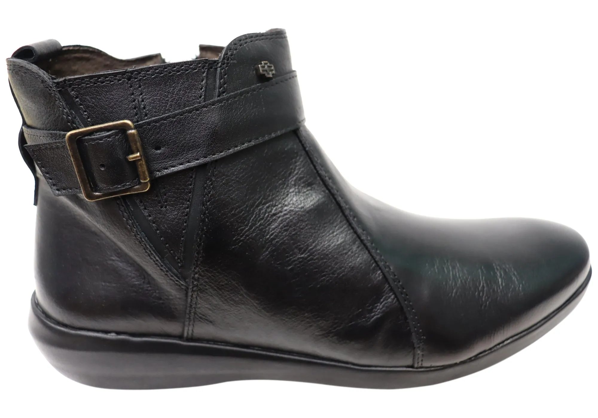 Feather Light Morning Walk Perlatto Tess Womens Comfortable Leather Ankle Boots Made In Brazil