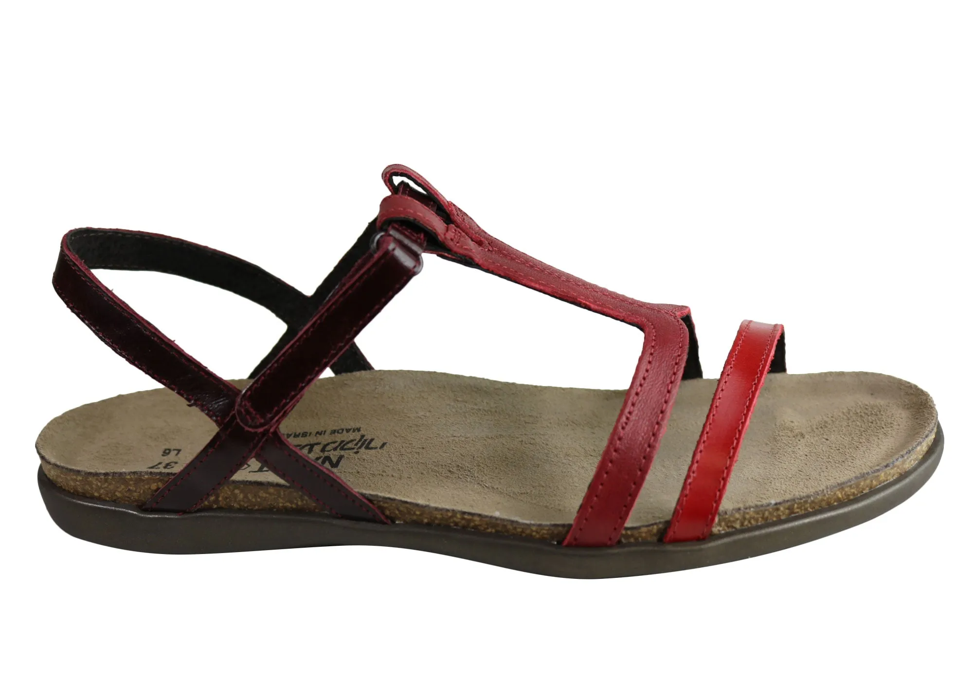 Naot Judith Womens Comfortable Supportive Leather Flat Sandals Light Comfort