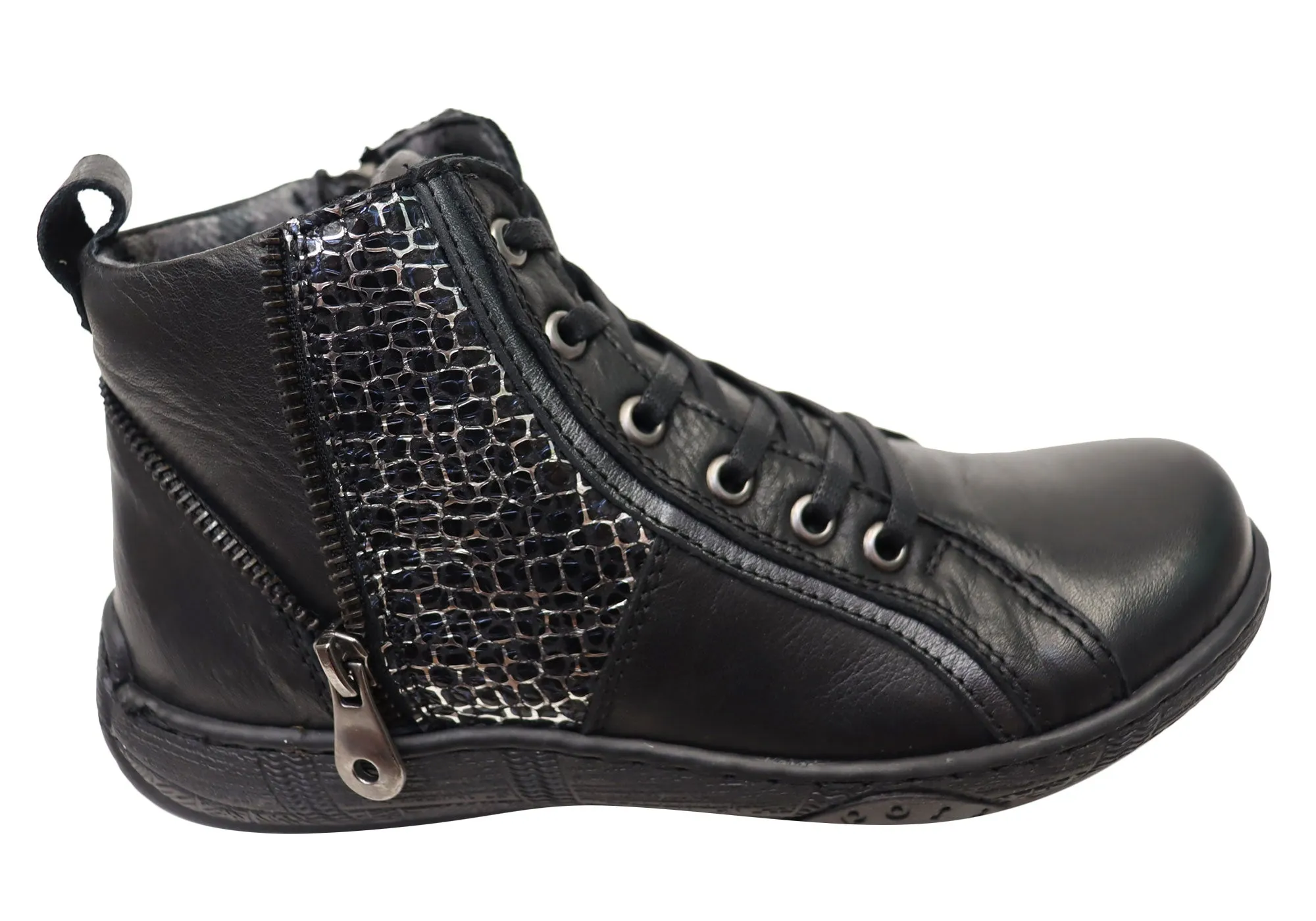 Orizonte Bangle Womens European Comfortable Leather Ankle Boots High Quality Running