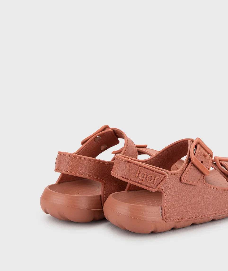 Igor Boy's and Girl's Maui MC Sandals, Terracota quick dry