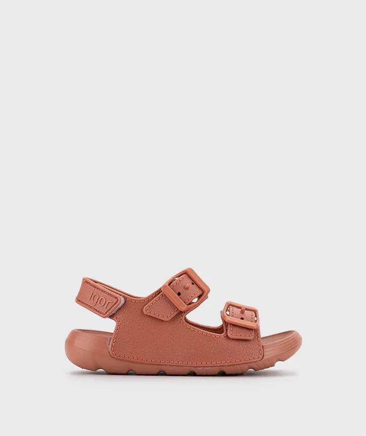 Igor Boy's and Girl's Maui MC Sandals, Terracota Open Wear Weather Easy
