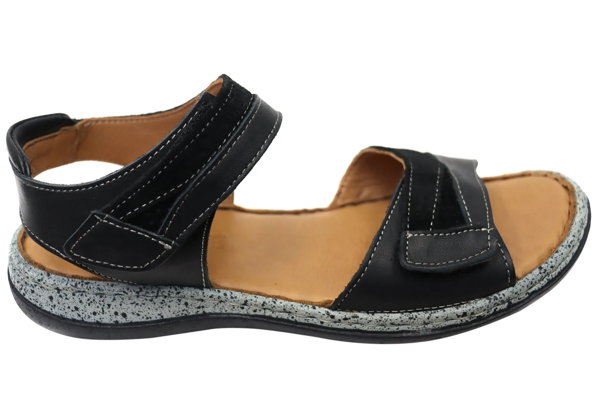Comfort Wear Seaside Wear Orizonte Easy Womens Adjustable Comfortable European Leather Sandals