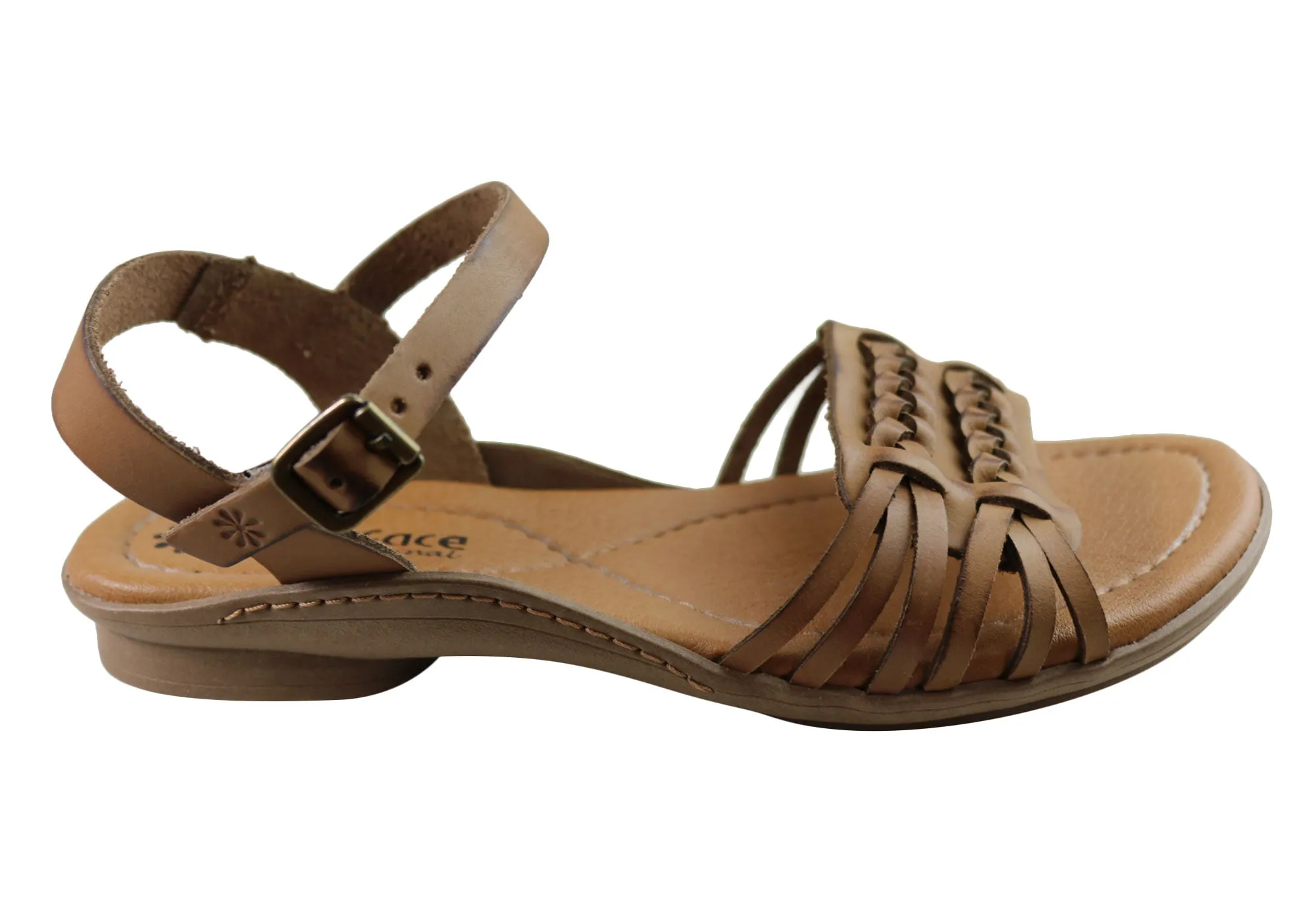 Contoured Footbed New Face Milena Womens Comfortable Leather Sandals Made In Brazil