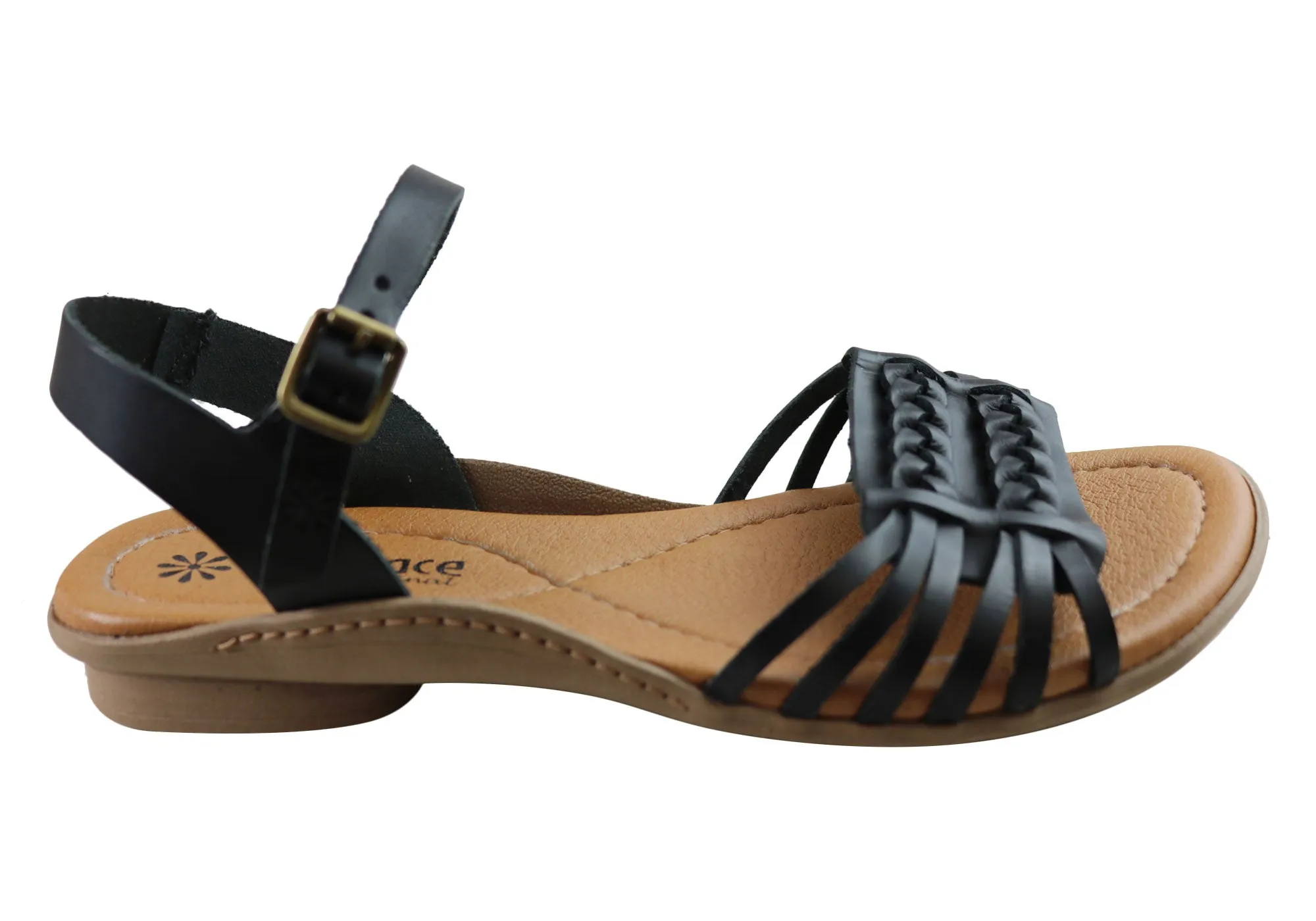 New Face Milena Womens Comfortable Leather Sandals Made In Brazil Foot-Friendly Design