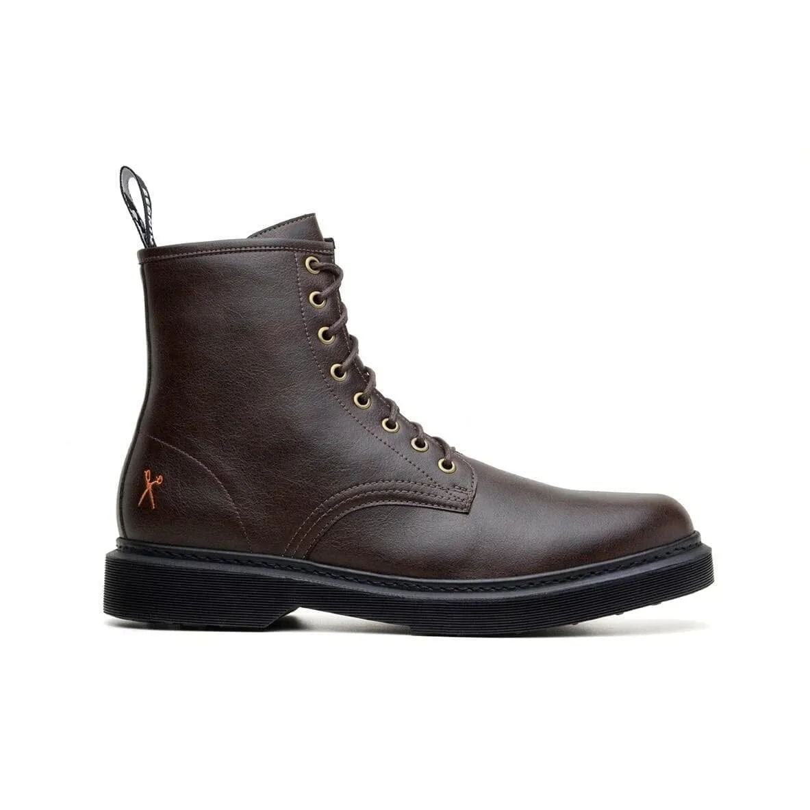 Calm Flow Long Walk 'London 2' matte espresso vegan lace-up boot by King55