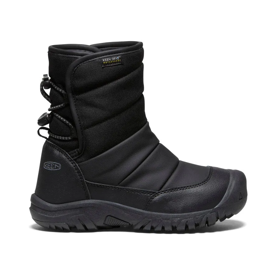 Big Kids' Puffrider Waterproof Winter Boot  |  Black/Steel Grey Street Fashion Snow Ready