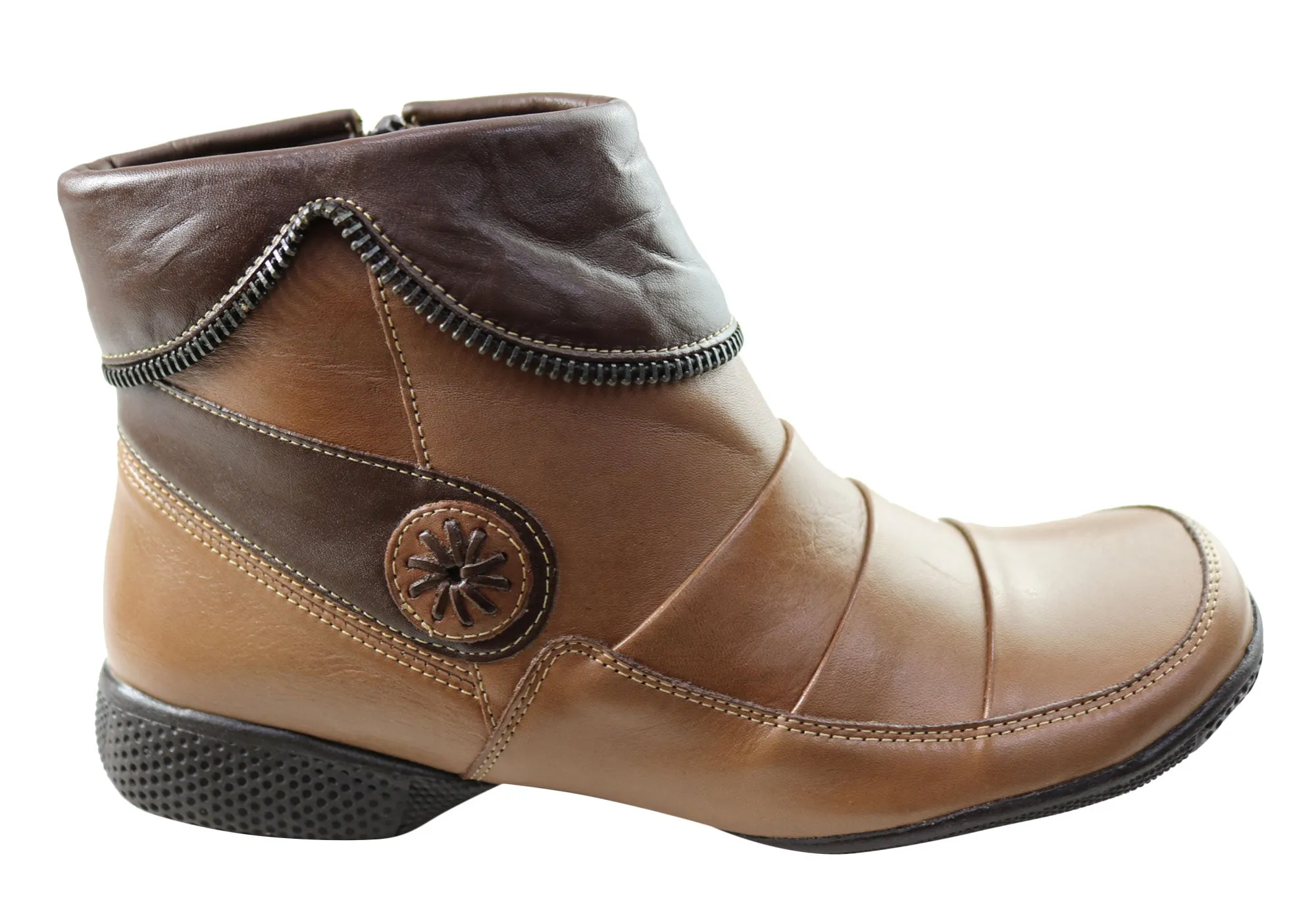 Comfort Gusset J Gean Hunter Womens Comfortable Leather Ankle Boots Made In Brazil