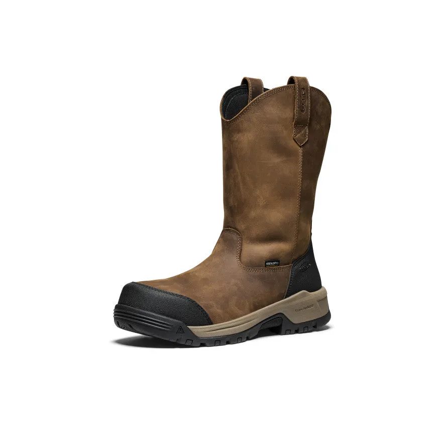 Men's Evanston Pull-On Waterproof Boot (Carbon Toe)  |  Bison/Black Rodeo Event Minimal Silhouette
