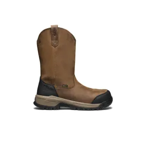 Ready Use Ankle Lock Men's Evanston Pull-On Waterproof Boot (Carbon Toe)  |  Bison/Black